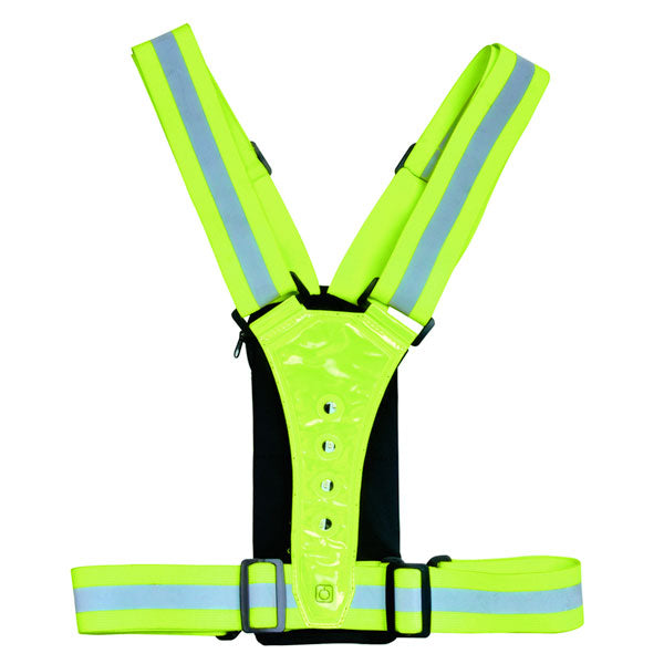 Stile Reflective LED Run Vest green black