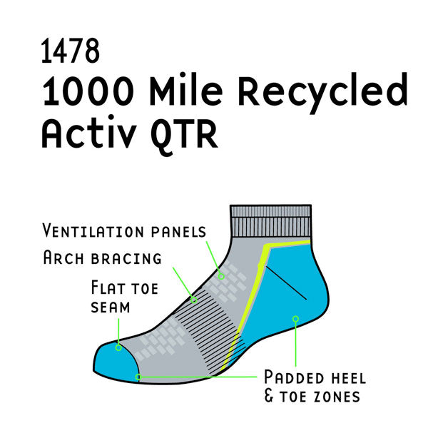 Men's Activ QTR Repreve sports sock