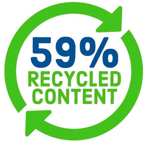59 percent recycled logo